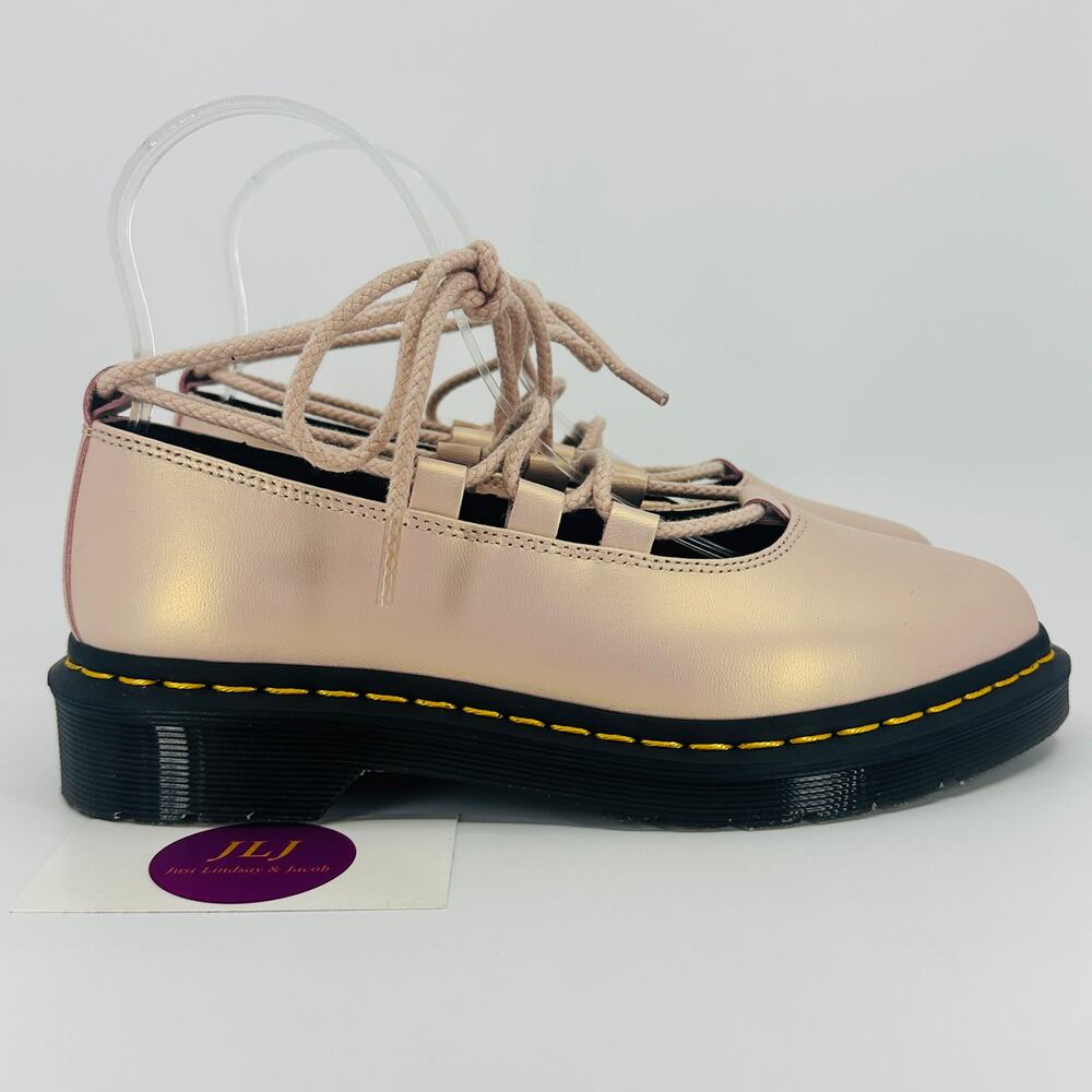 Dr. Martens Women's Elphie II Powder Pink Flatform Balletcore Shoes Size 6